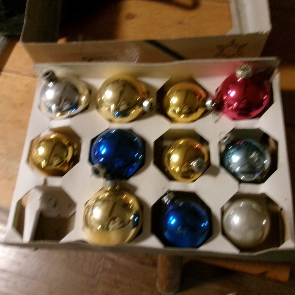 VTG LOT OF 11 MERCURY BLOWN GLASS SHINY BRITE AND USA MIXED LOT MED CLASSIC MCM